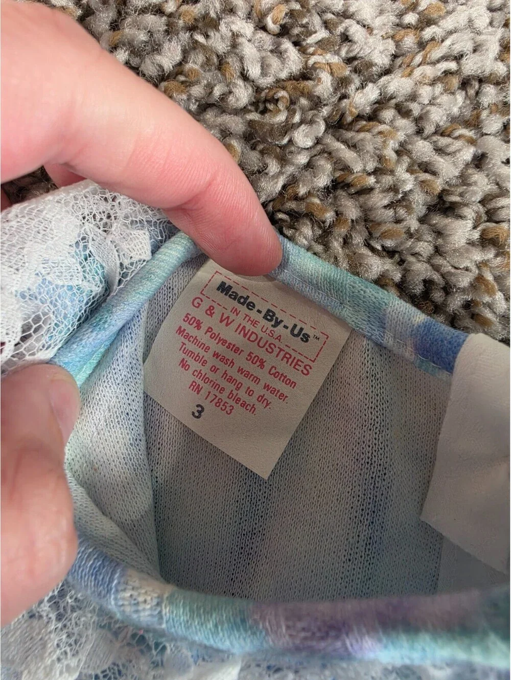 Vtg 1980s Toddler Girls Sz 3T Pastel Floral Short Sleeve Blouse Lace Neckline